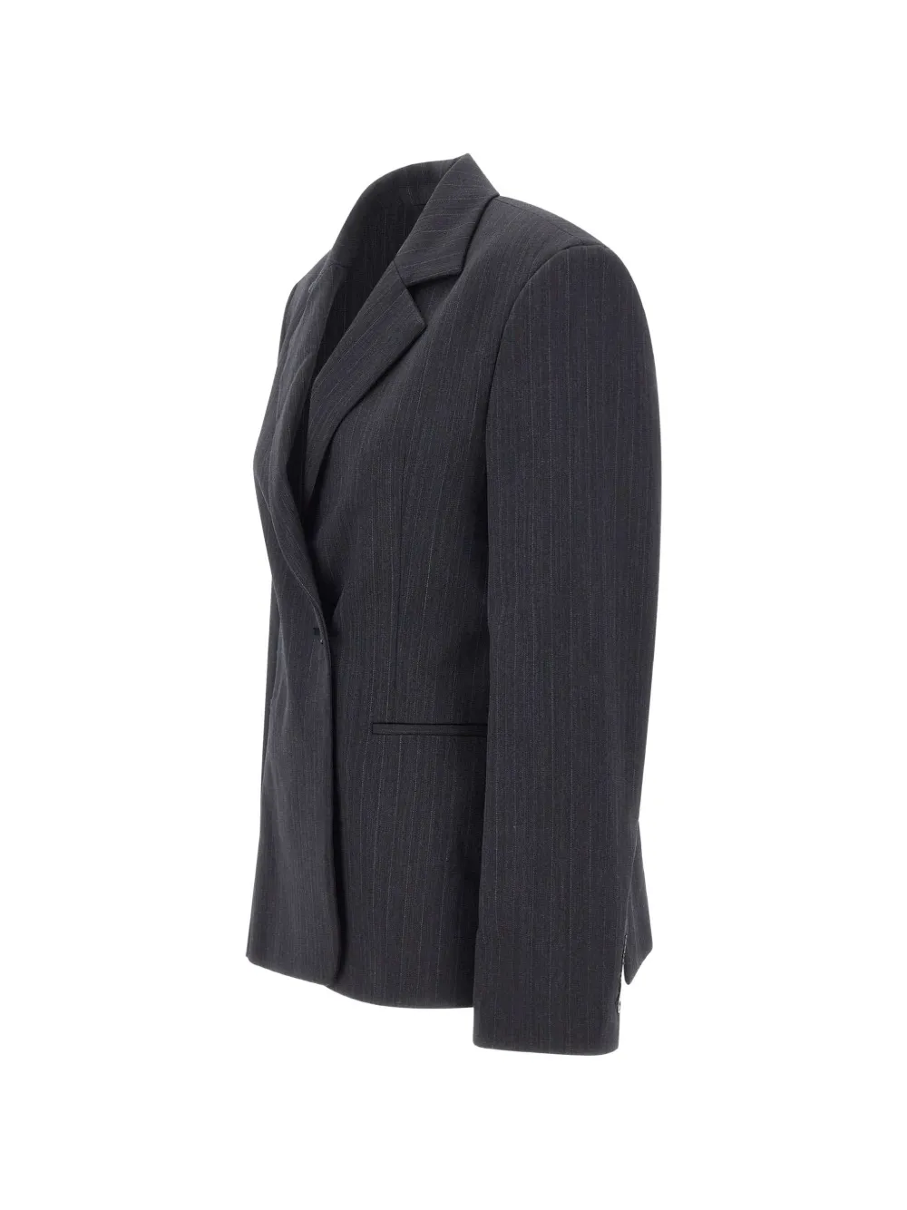 HERSKIND Janet pinstripe-pattern blazer Zwart