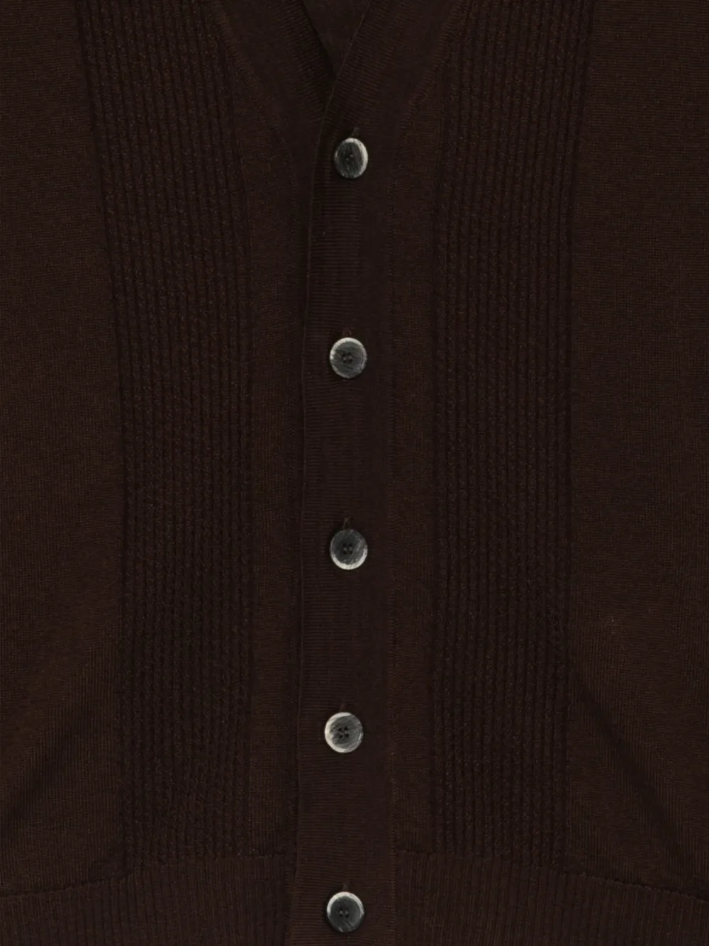 Altea ribbed-knit V-neck cardigan Bruin