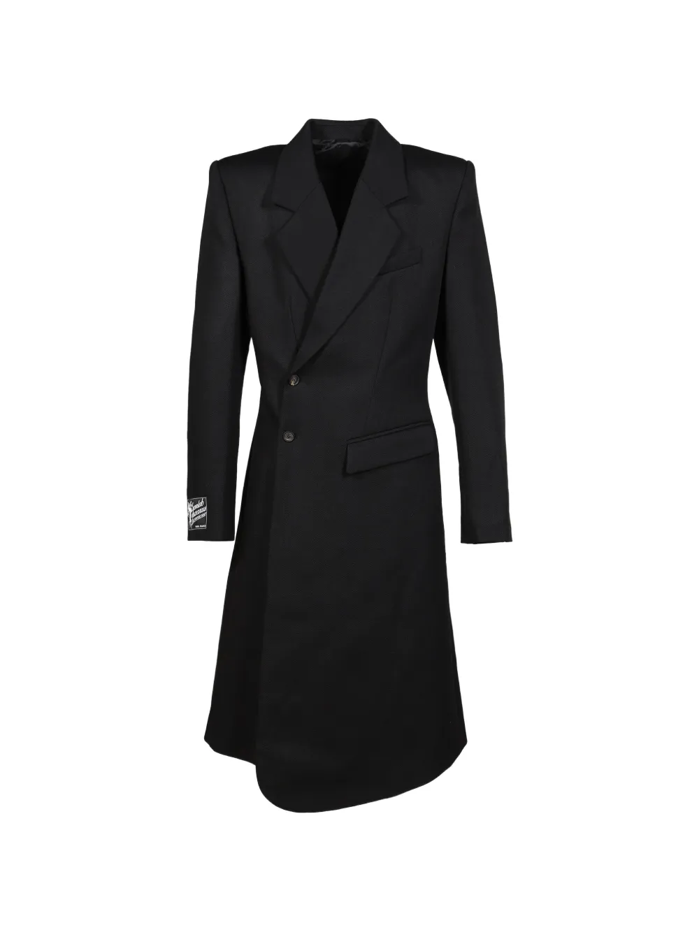 EGONlab. asymmetric double-breasted coat - Black