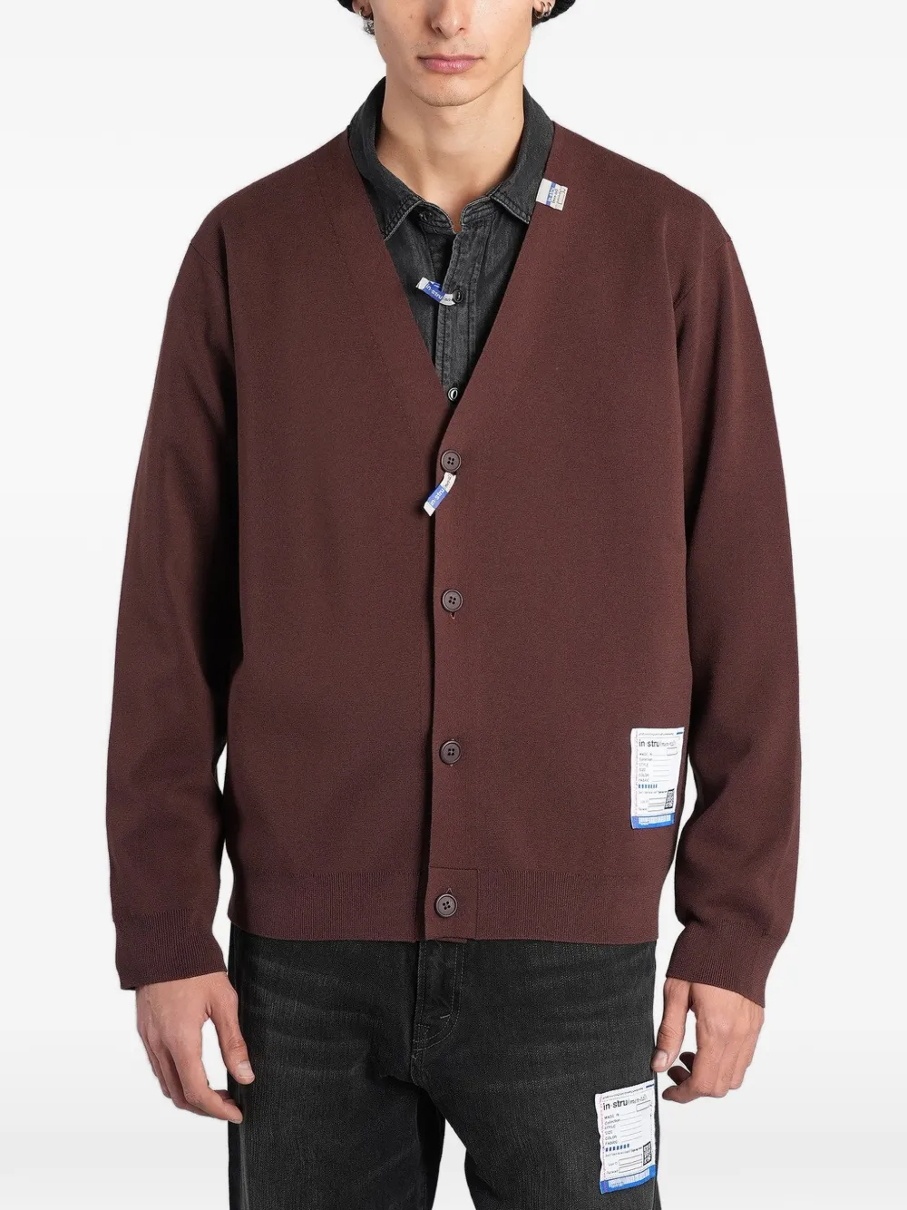 Maison MIHARA YASUHIRO Milan-rib cardigan - Braun