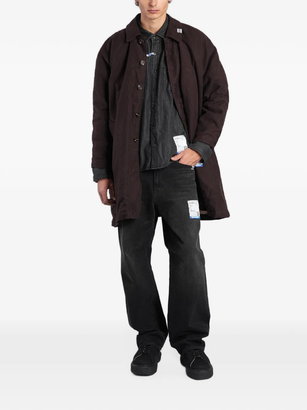 Maison MIHARA YASUHIRO moleskin coat Bruin