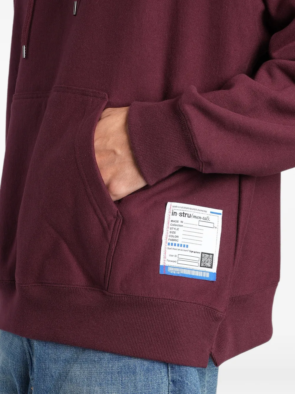 Maison MIHARA YASUHIRO French-terry hoodie Rood