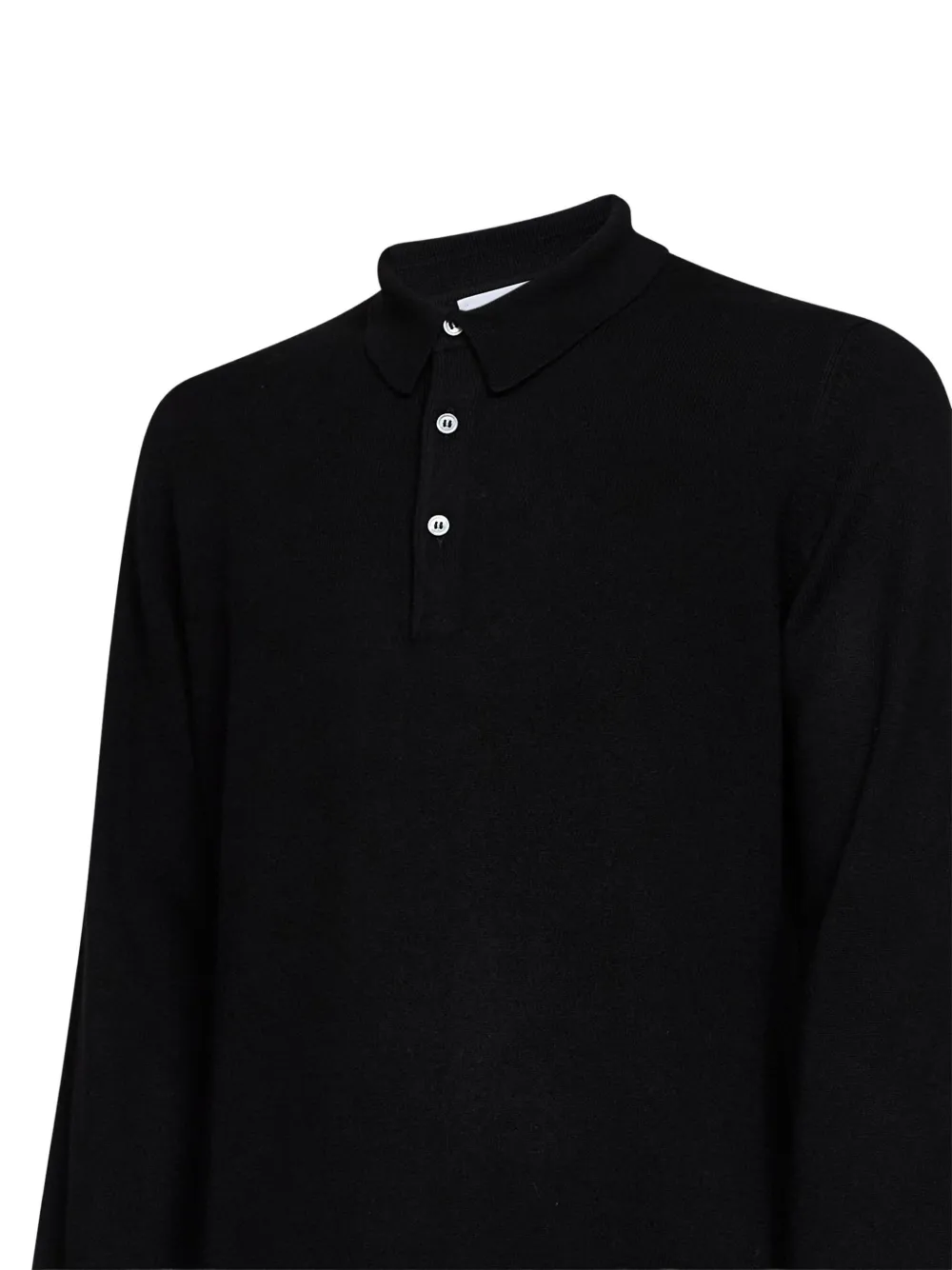D4.0 long-sleeve polo shirt Zwart