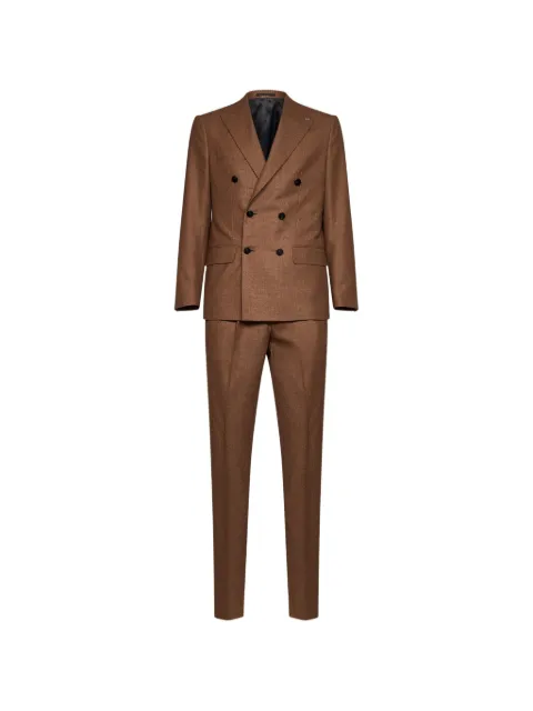 D4.0 Prince of Wales check double-breasted suit