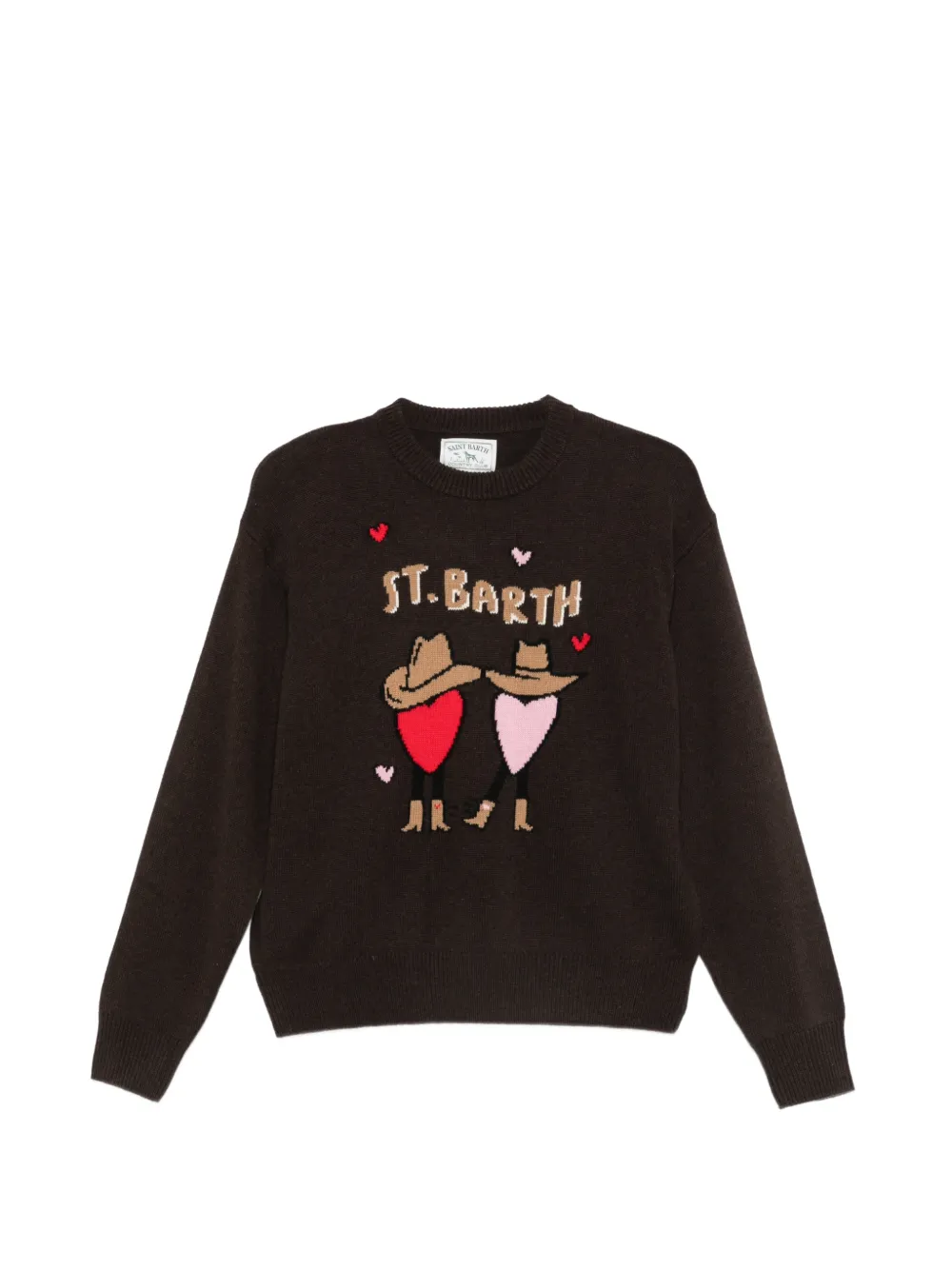 MC2 Saint Barth intarsia-knit crew-neck sweater Bruin