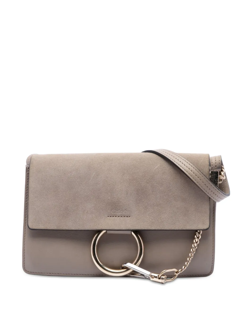 Chloé Pre-Owned 2016 Small Suede and Calfskin Faye crossbody bag - Braun