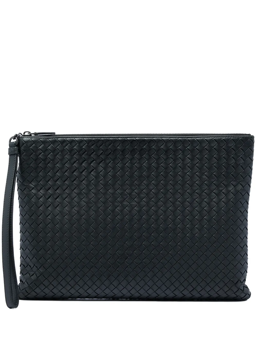 Bottega Veneta Pre-Owned 2012-2026 Nappa Intrecciato Wristlet Zip clutch bag - Schwarz