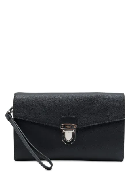 Prada Pre-Owned 2000-2013 Saffiano Envelope Push Lock clutch bag