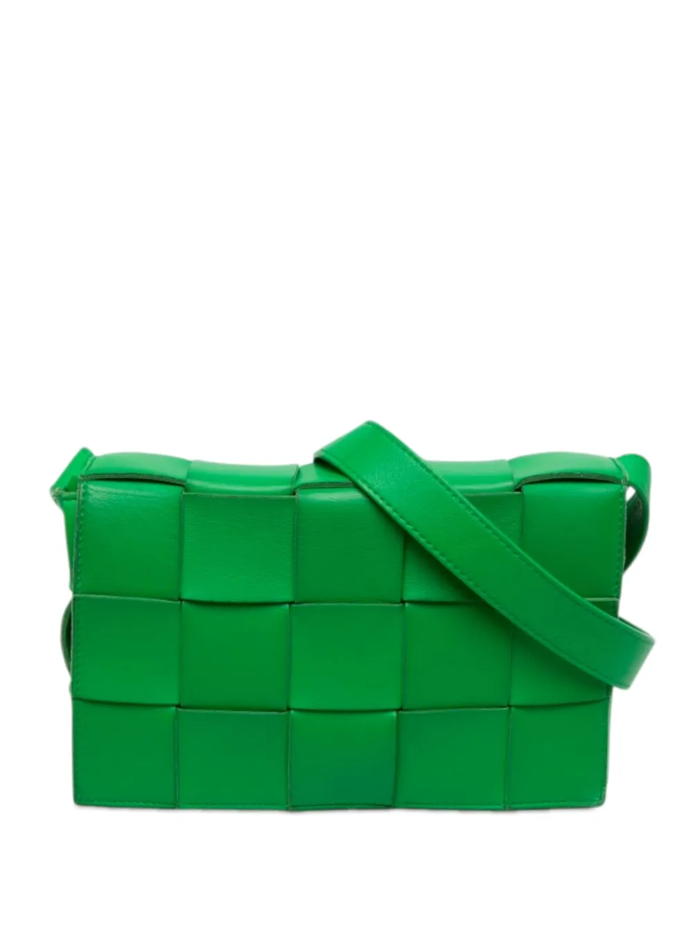 Bottega Veneta Pre-Owned 2012-2026 Nappa Intrecciato Cassette crossbody bag - Green