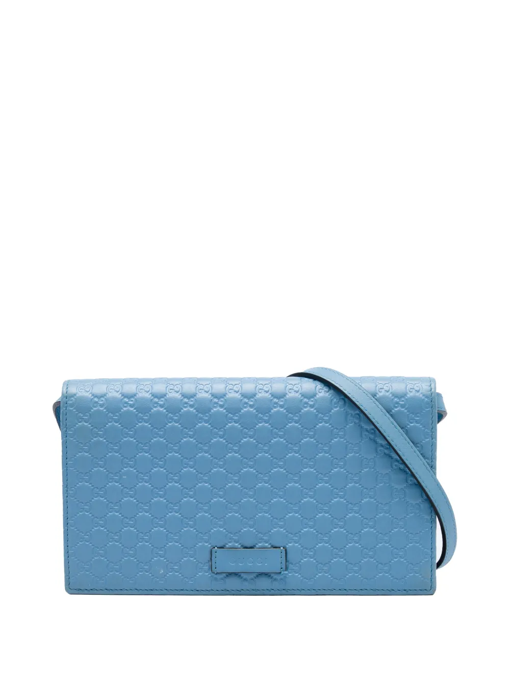 Gucci Pre-Owned 2000-2015 Microguccissima Wallet on Strap crossbody bag - Blu