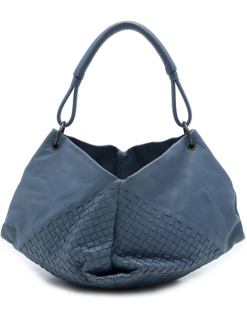 Bottega Veneta Pre-Owned 2012-2026 Nappa Intrecciato Aquilone Fortune Cookie hobo bag - Blue
