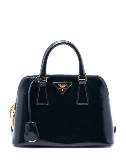 Prada Pre-Owned 2010-2026 Small Saffiano Vernice Promenade satchel
