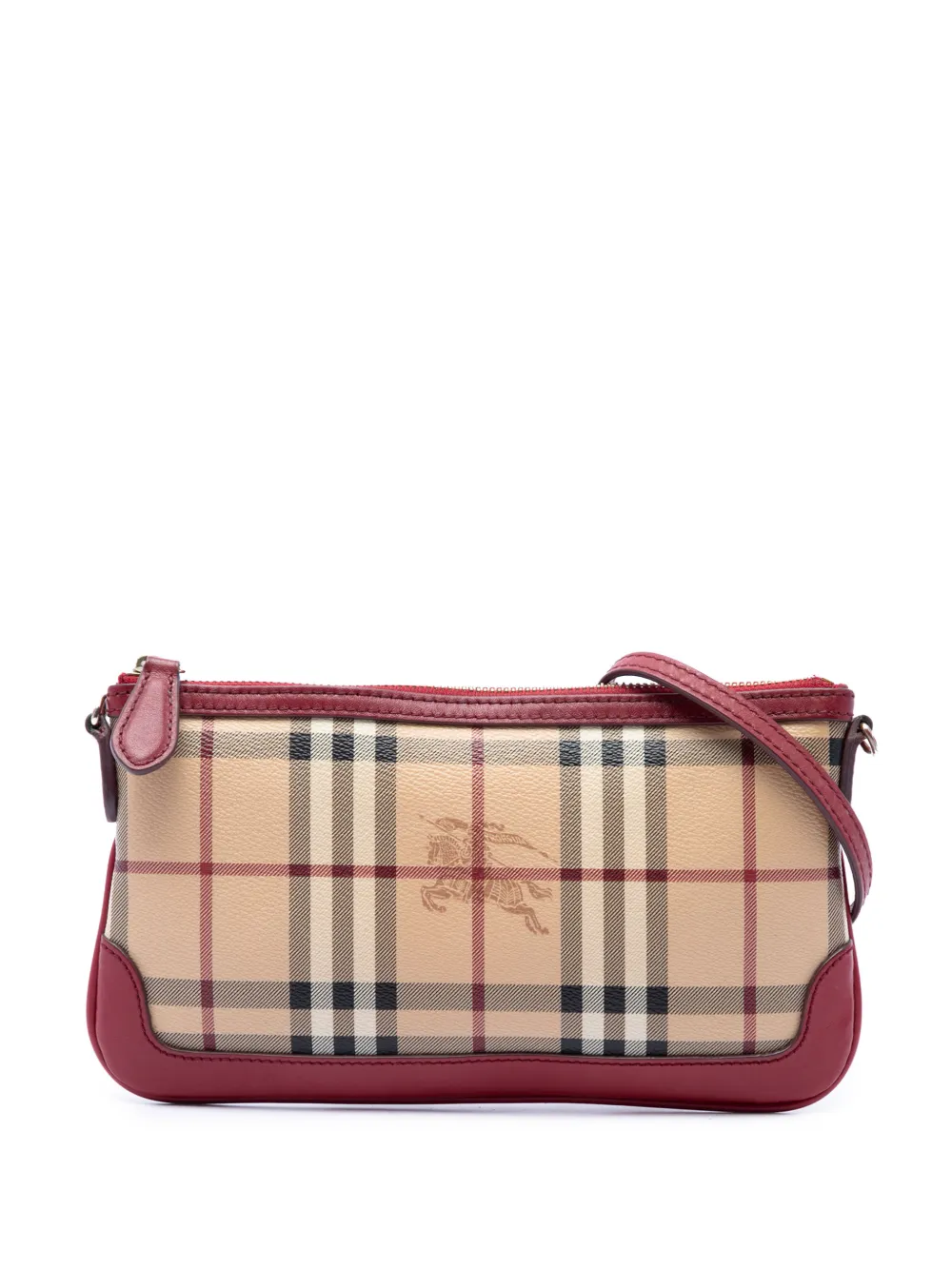 Burberry Pre-Owned 2000-2017 Haymarket Check Coated Canvas Peyton crossbody bag - Nude