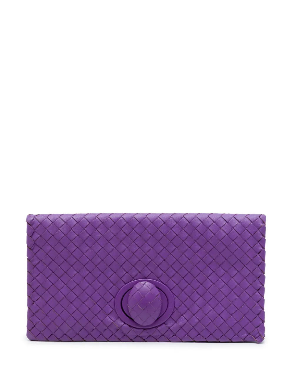 Bottega Veneta Pre-Owned 2012-2026 Nappa Intrecciato Turn Lock clutch bag - Violett