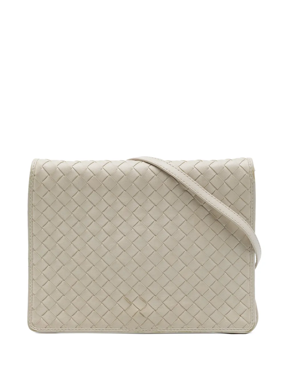 Bottega Veneta Pre-Owned 2012-2026 Nappa Intrecciato Flap crossbody bag - Braun