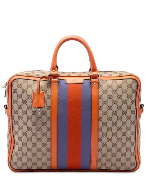 Gucci Pre-Owned 2016-2026 GG Canvas Web Briefcase business bag