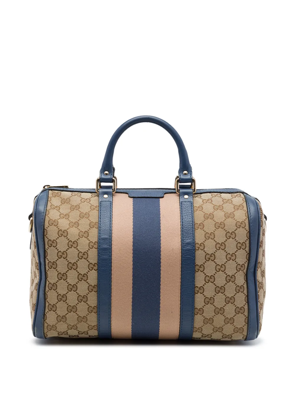 Gucci Pre-Owned 2016-2026 Medium GG Canvas Web Joy Boston Bag satchel - Toni neutri