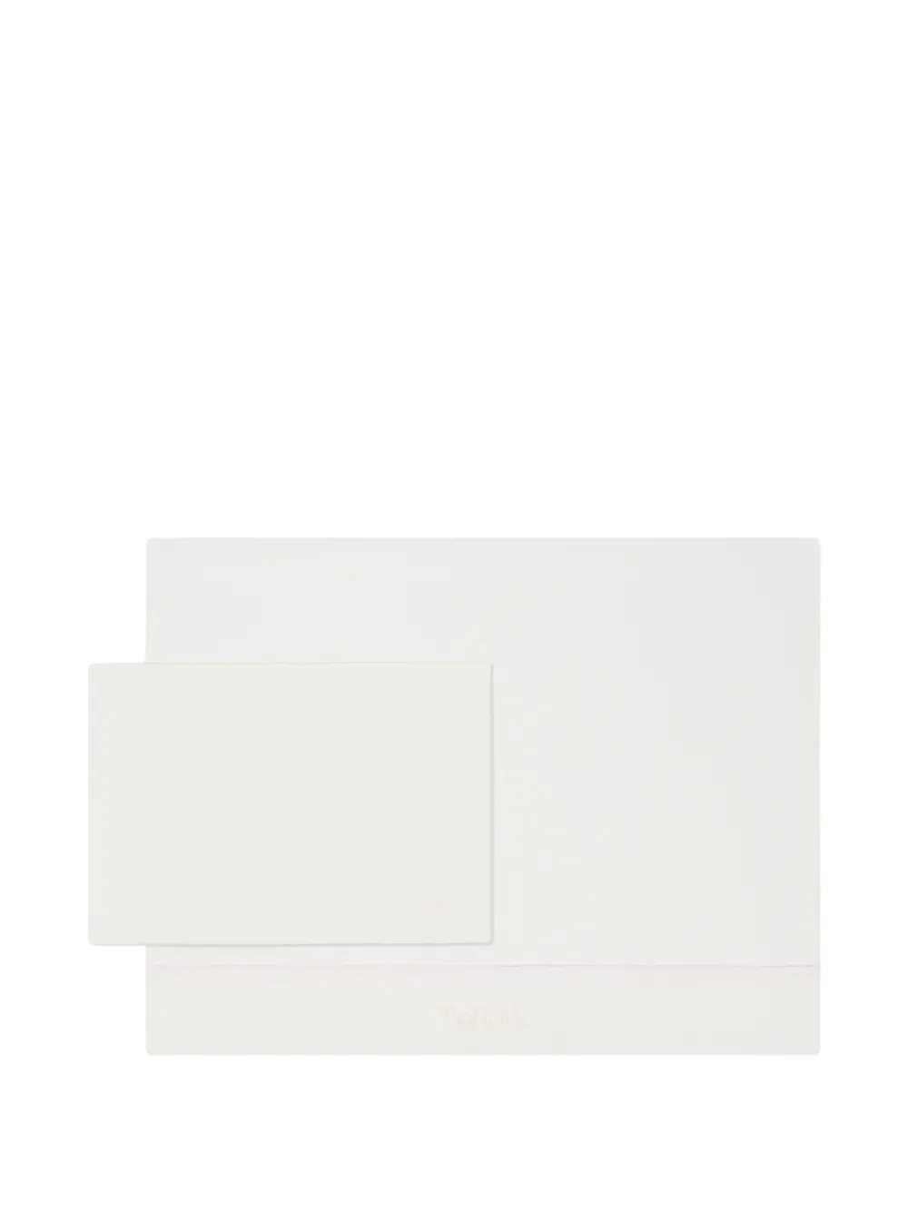 NANAN logo-embroidered contrast-trim blanket - Toni neutri