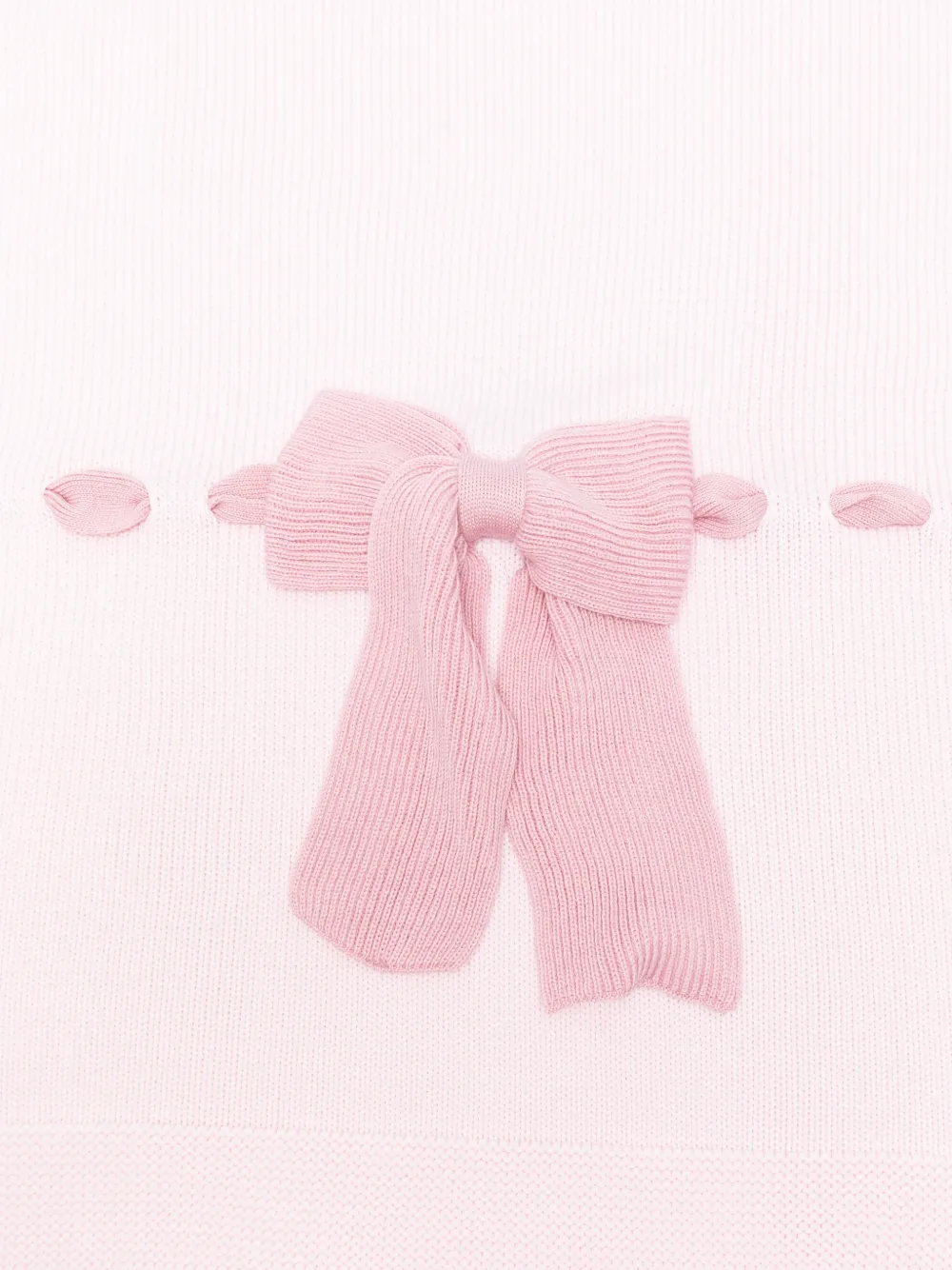 Bébé di Almy bow-detail knitted scarf Roze