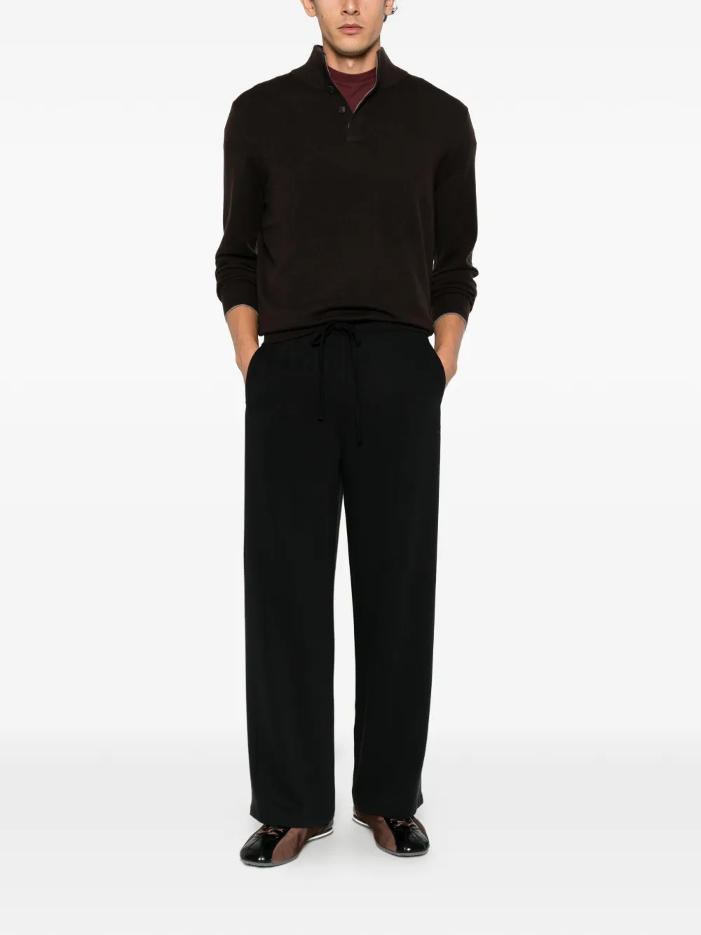 MC2 Saint Barth Marlow button-fastening high-neck sweater Bruin