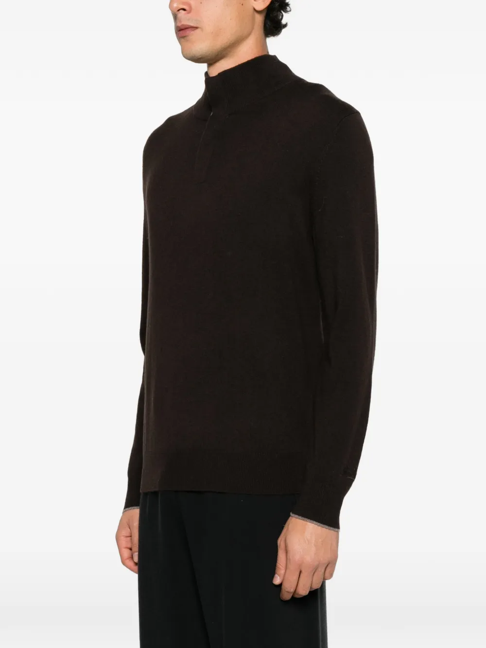 MC2 Saint Barth Marlow button-fastening high-neck sweater Bruin