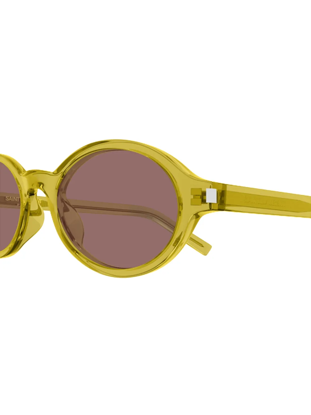 Saint Laurent Eyewear Jeanne oval-frame sunglasses Geel