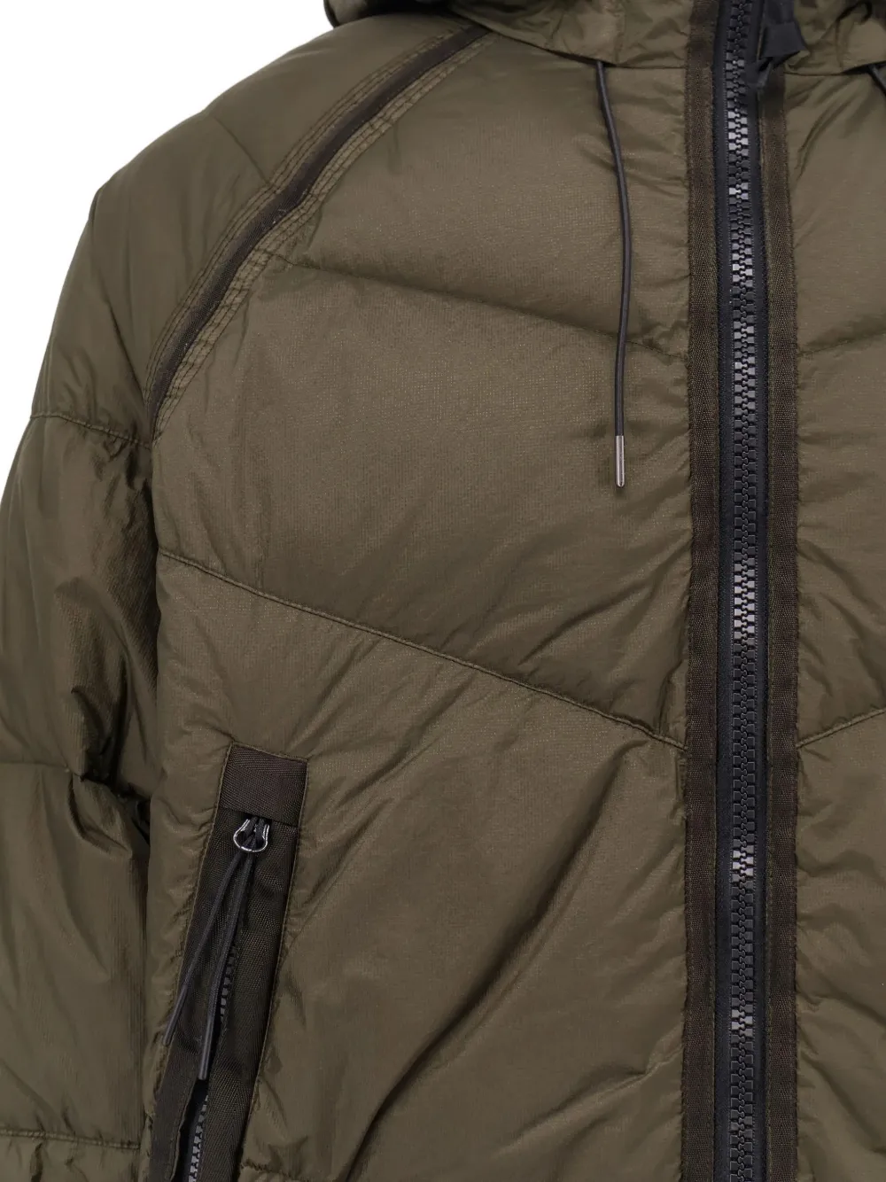 C.P. Company lens-detail quilted puffer jacket Groen