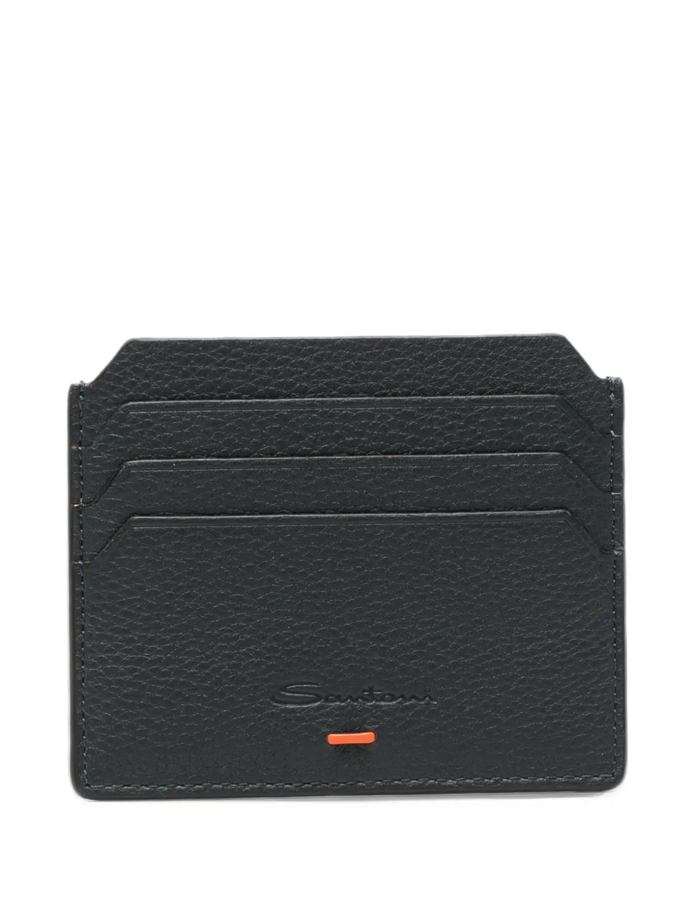 Santoni logo-detal card holder - Blu