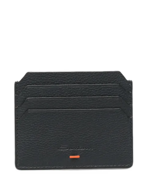 Santoni logo-detal card holder