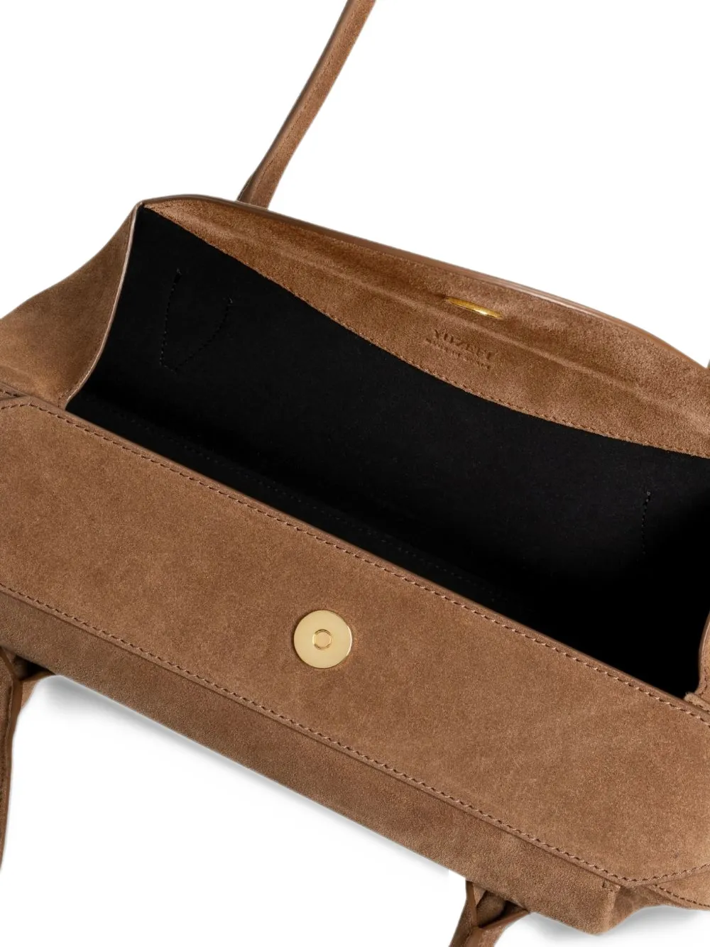 Yuzefi Oyster suede shoulder bag Bruin