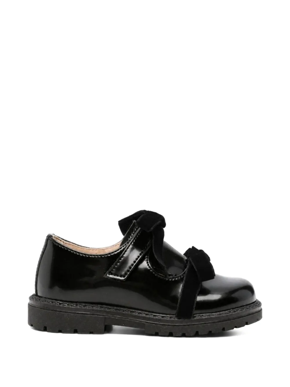 Florens bow-detail patent leather loafers - Nero