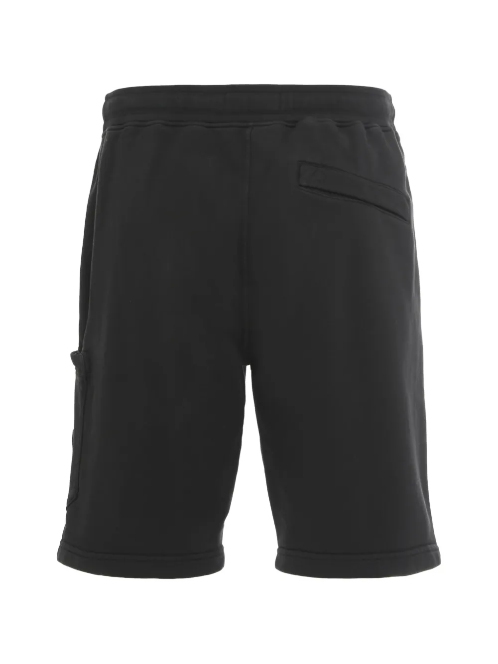 Stone Island 6200011 organic cotton fleece shorts Zwart
