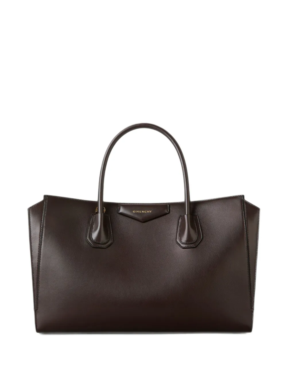 Givenchy medium Antigona catchall bag in shiny grained leather Bruin