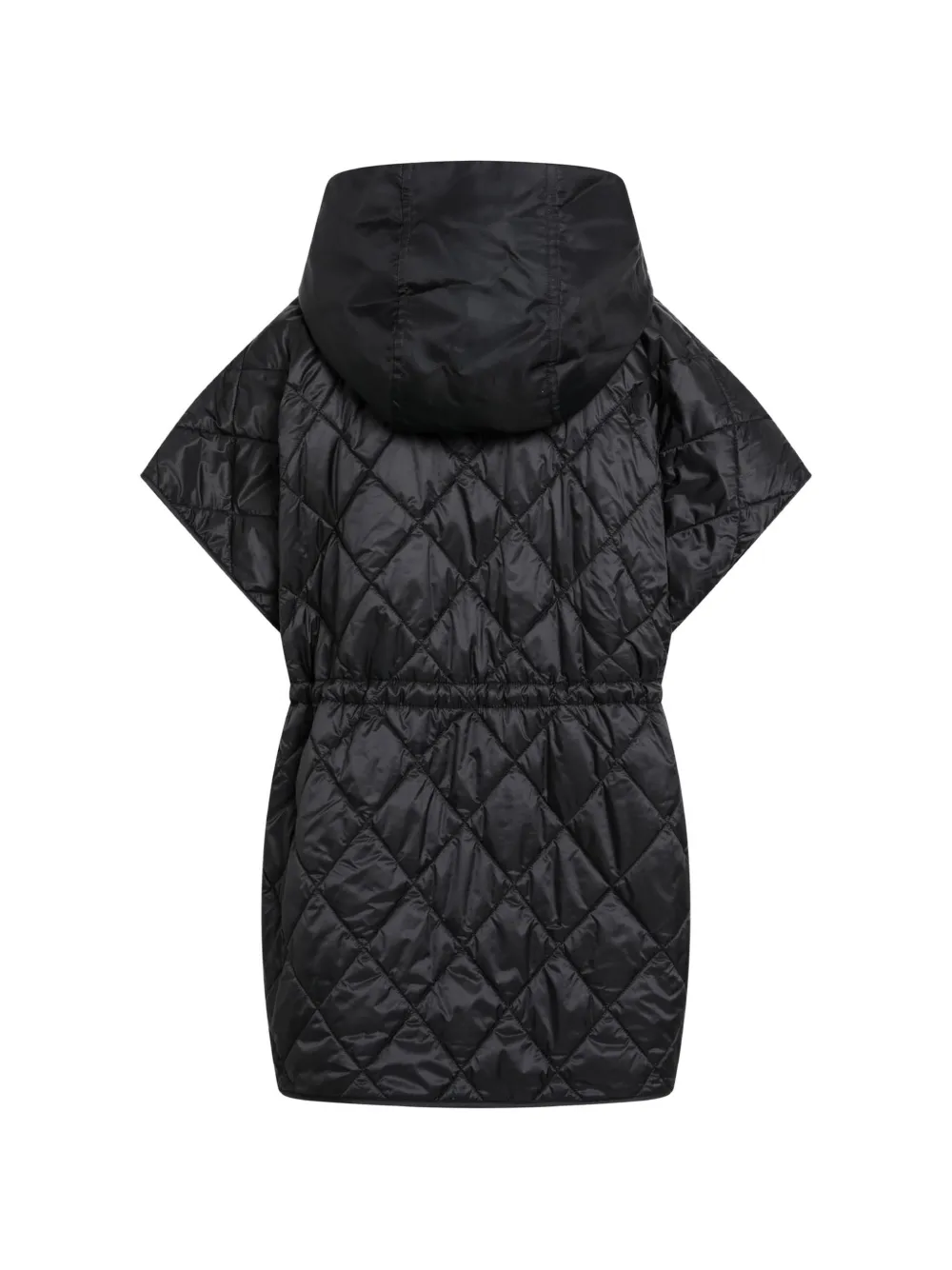 Weekend Max Mara diamond-quilted cape coat Zwart