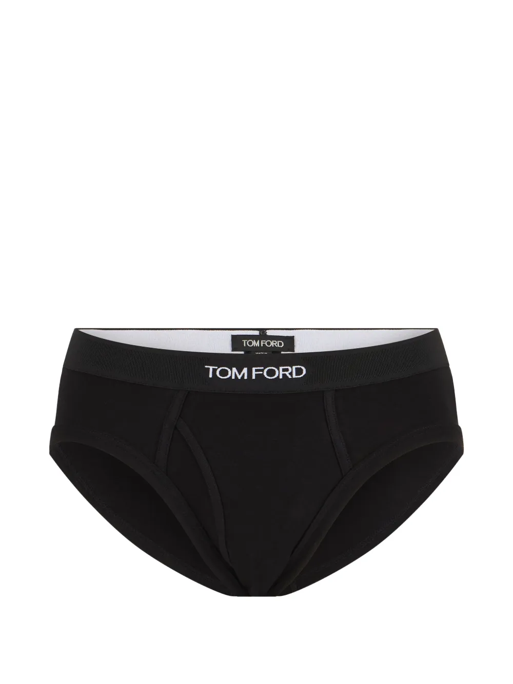 TOM FORD Slip con banda logata - Nero
