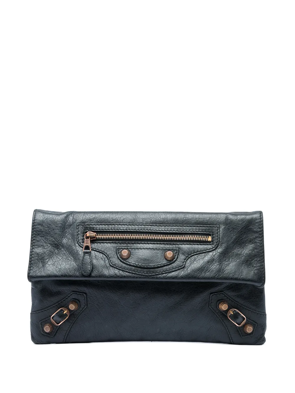 Balenciaga Pre-Owned 2012 Lambskin Motocross Giant 12 Envelope clutch bag - Schwarz