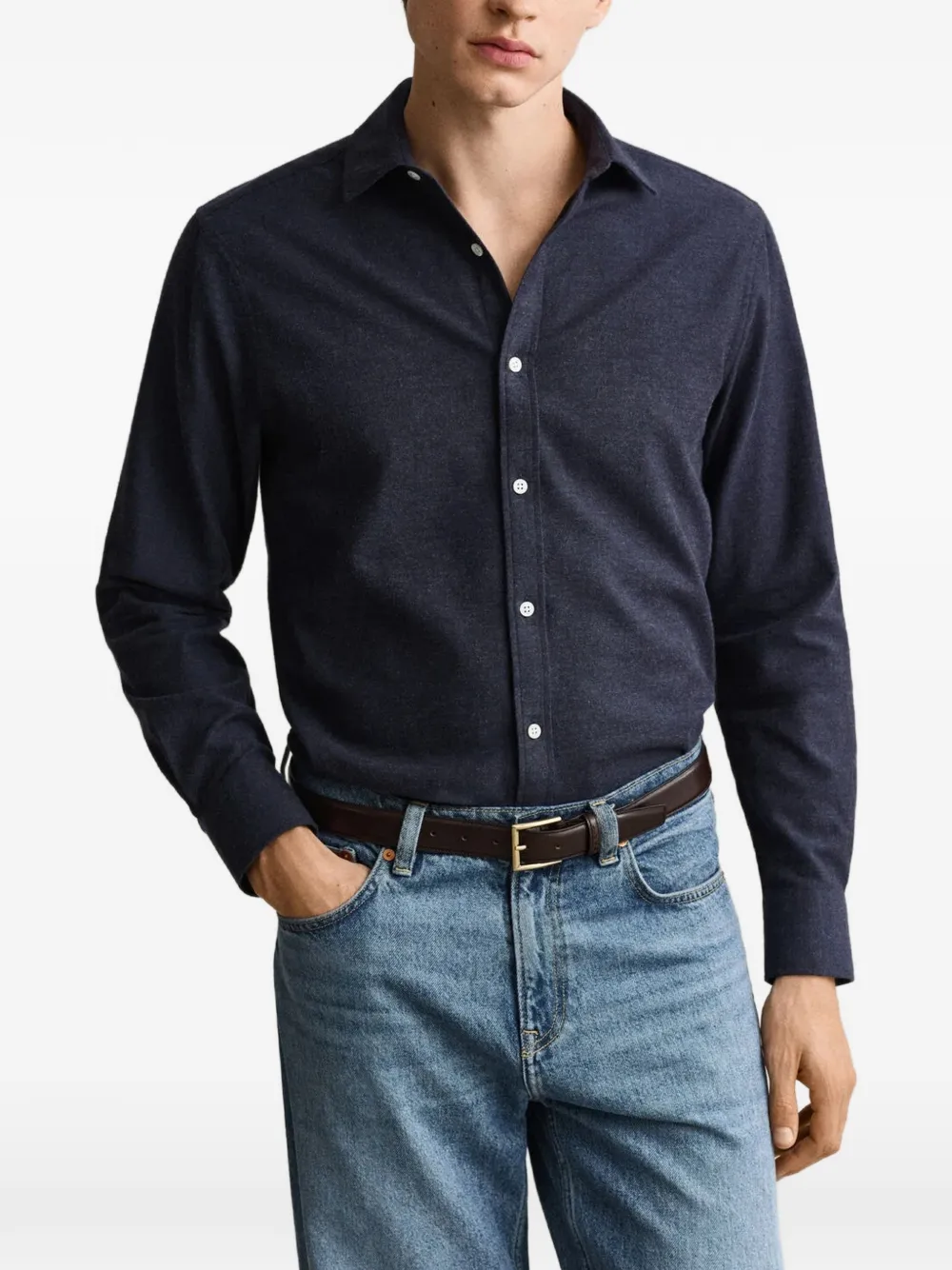 Gant button-down cotton shirt Blauw
