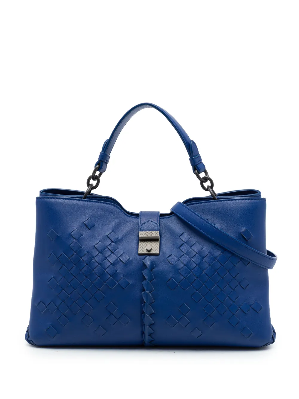 Bottega Veneta Pre-Owned 2012-2026 Nappa Intrecciato Napoli satchel - Blau