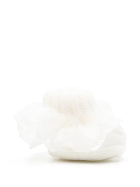 Bébé di Almy lace-trim knitted sneakers