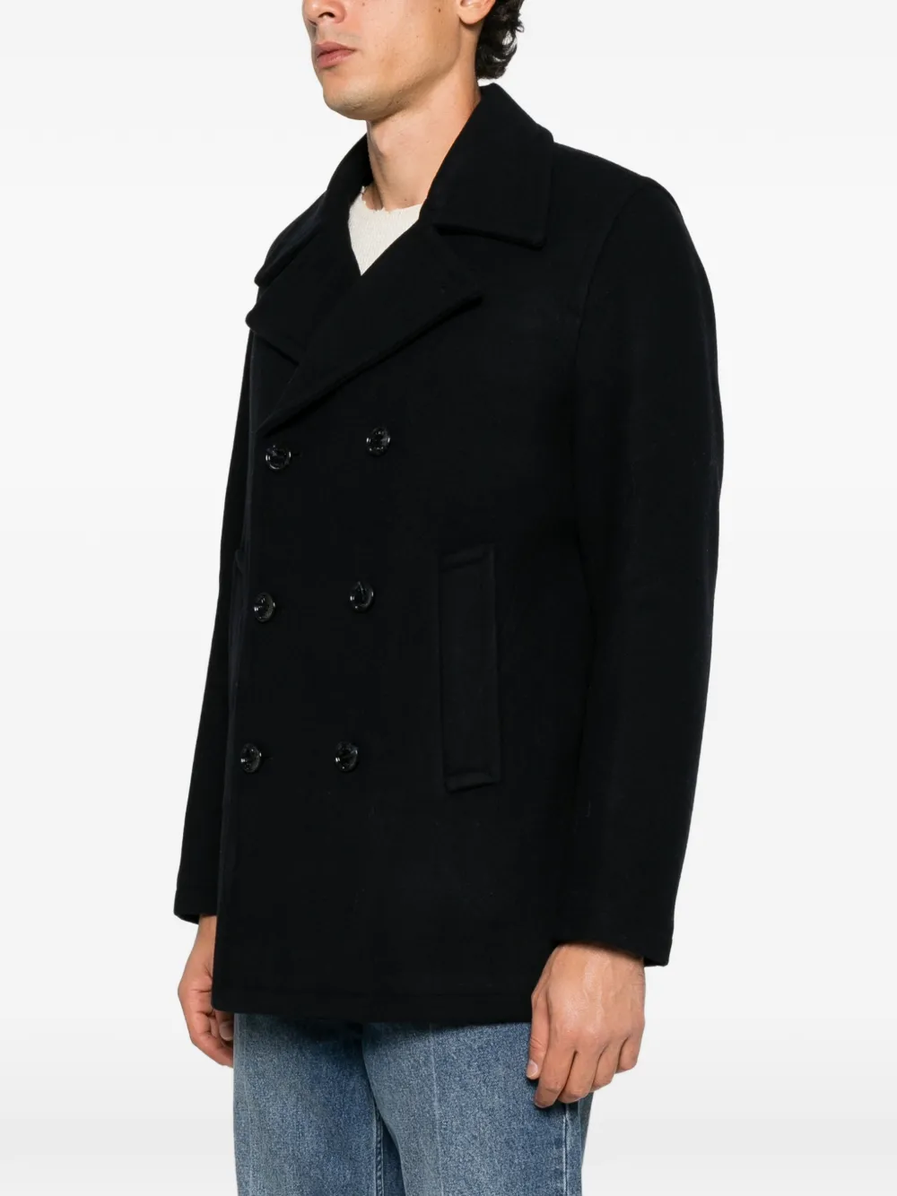 Michael Kors double-breasted pea coat Blauw