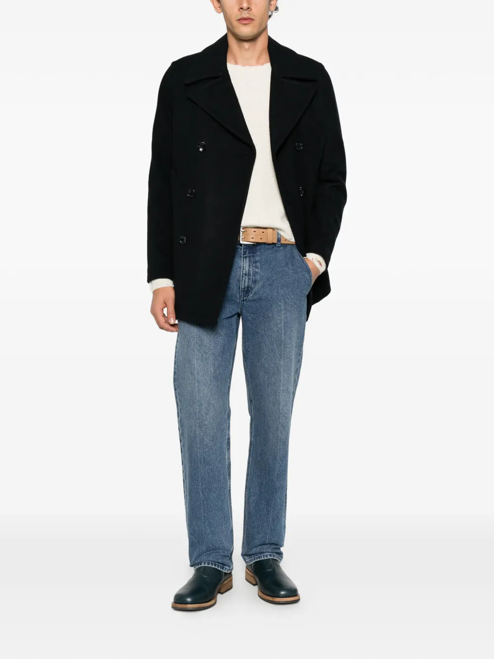 Michael Kors double-breasted pea coat Blauw