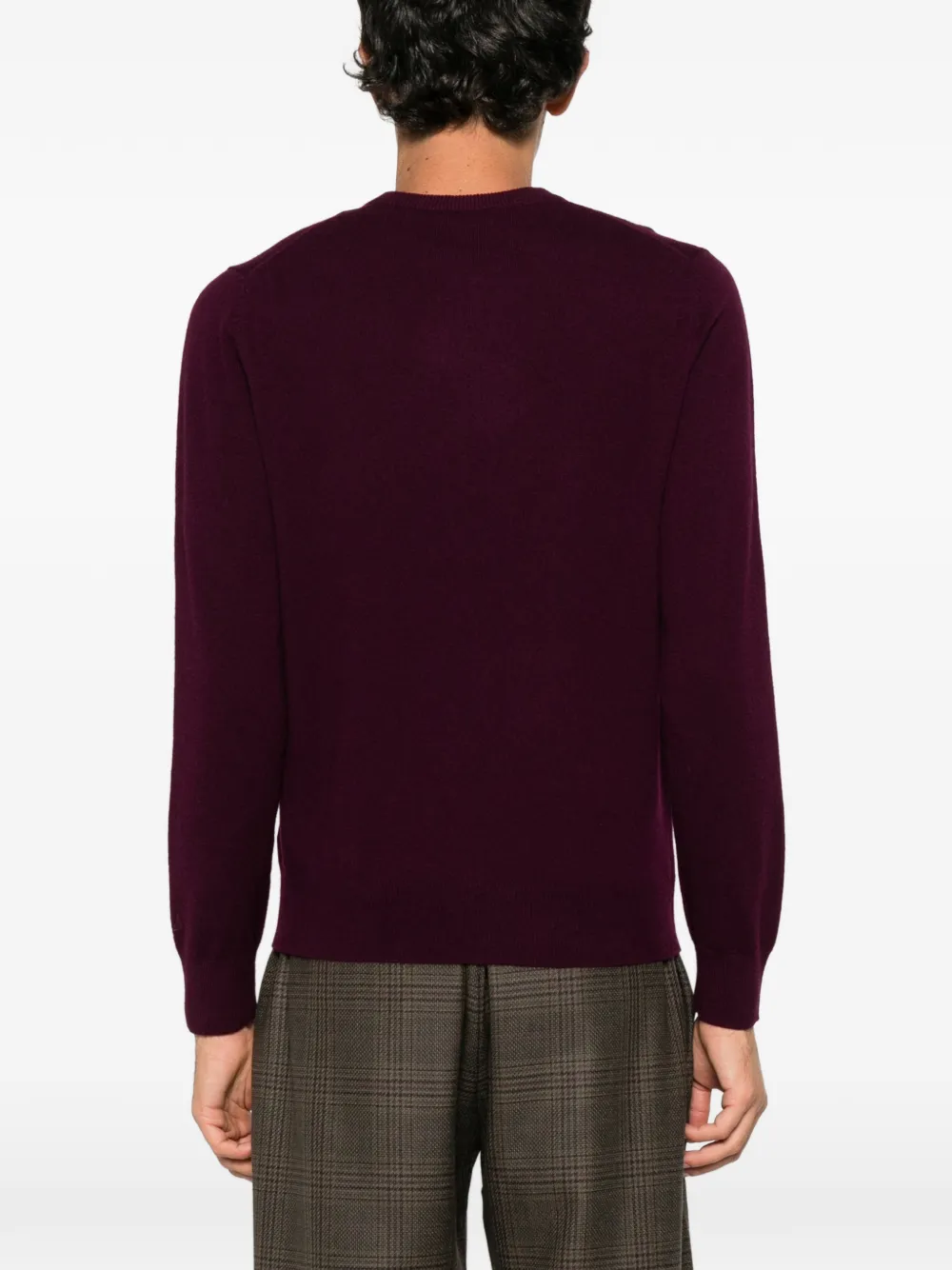 MC2 Saint Barth Heron embroidered crew-neck sweater Paars