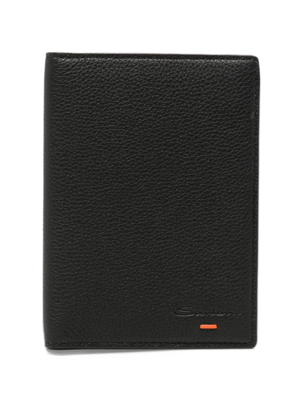 Santoni logo-debossed card holder - Nero
