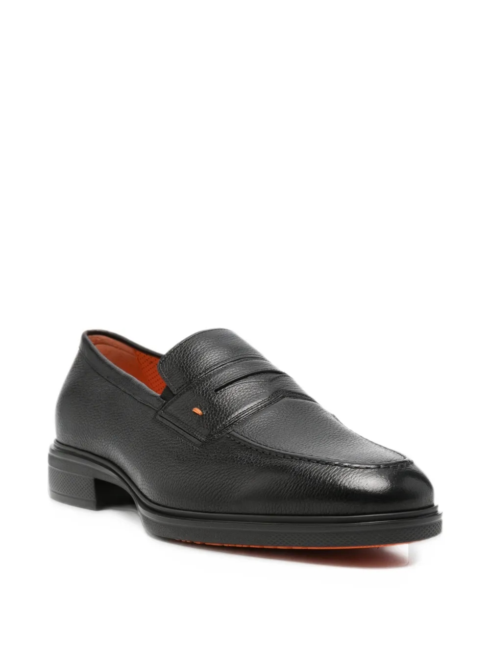 Santoni almond-toe loafers - Nero