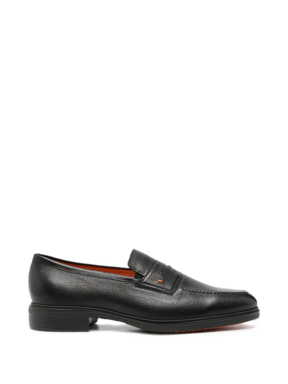 Santoni almond-toe loafers - Nero