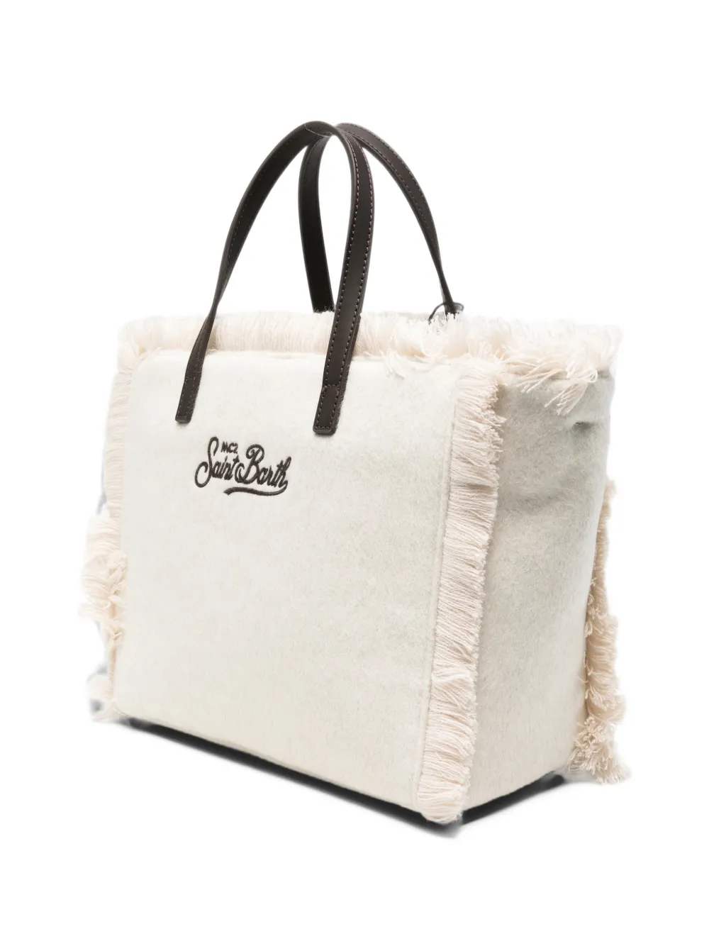 MC2 Saint Barth fringed leopard-print tote bag Beige