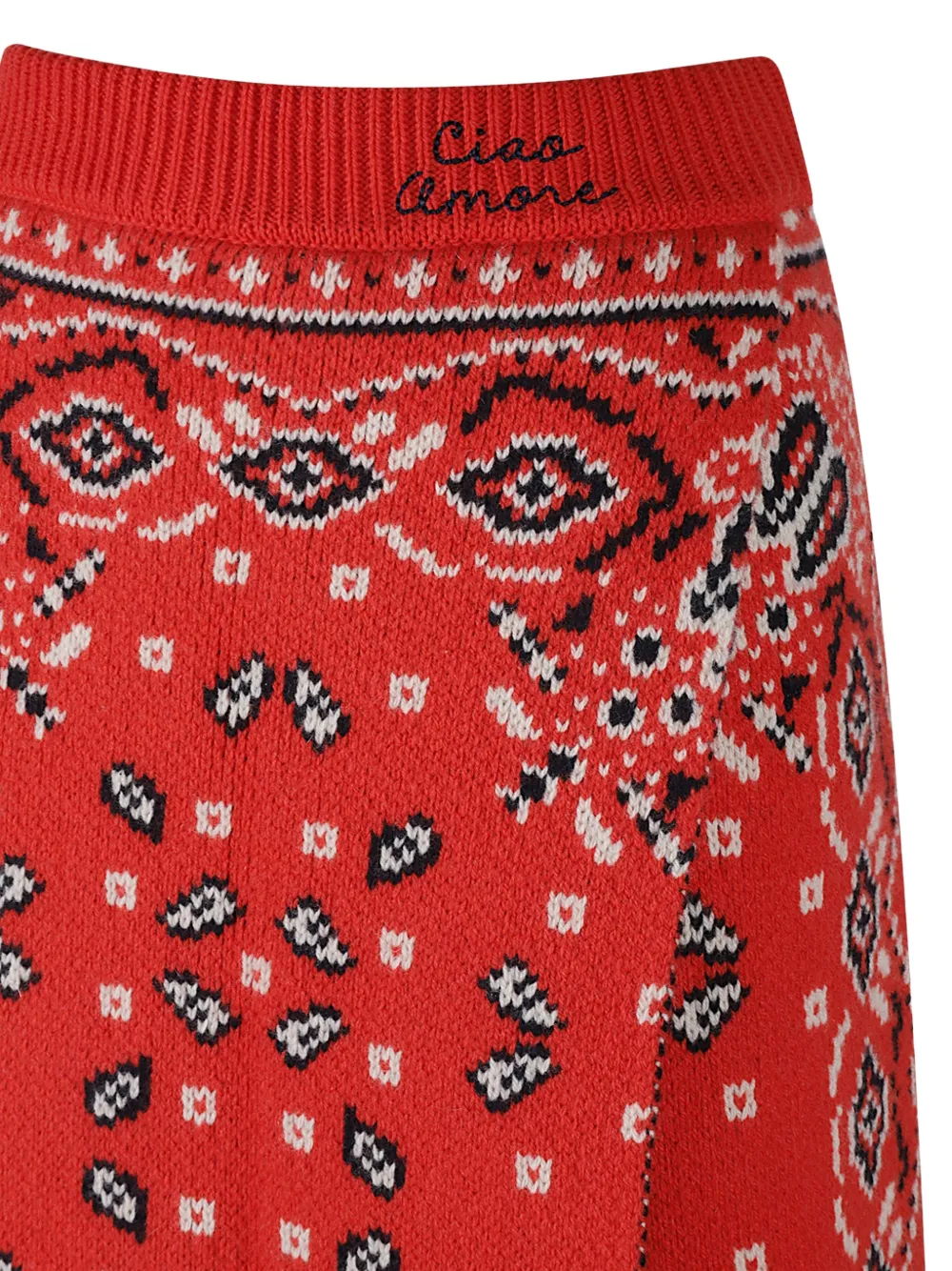 Giada Benincasa Soho midi-rok met bandana-print Rood