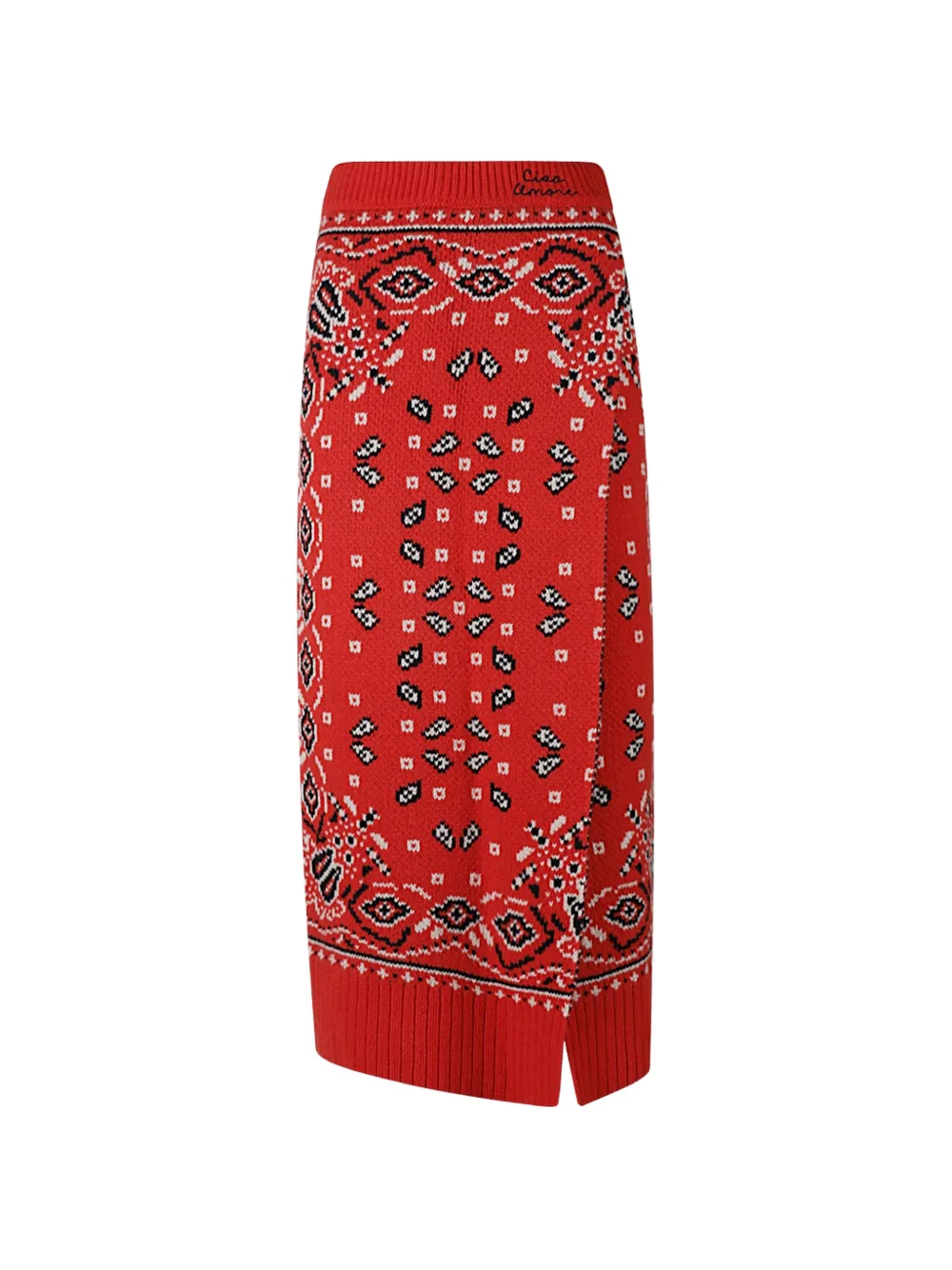 Giada Benincasa jupe mi-longue Soho à imprimé bandana - Rouge