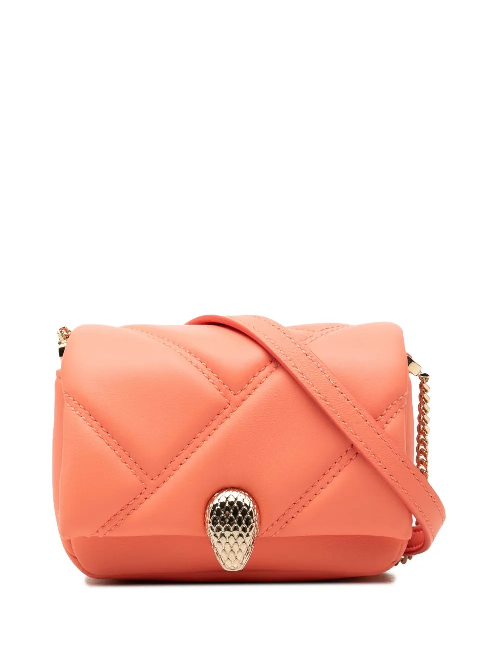 Bvlgari Pre-Owned 2020-2026 Micro Leather Serpenti Cabochon crossbody bag - Orange