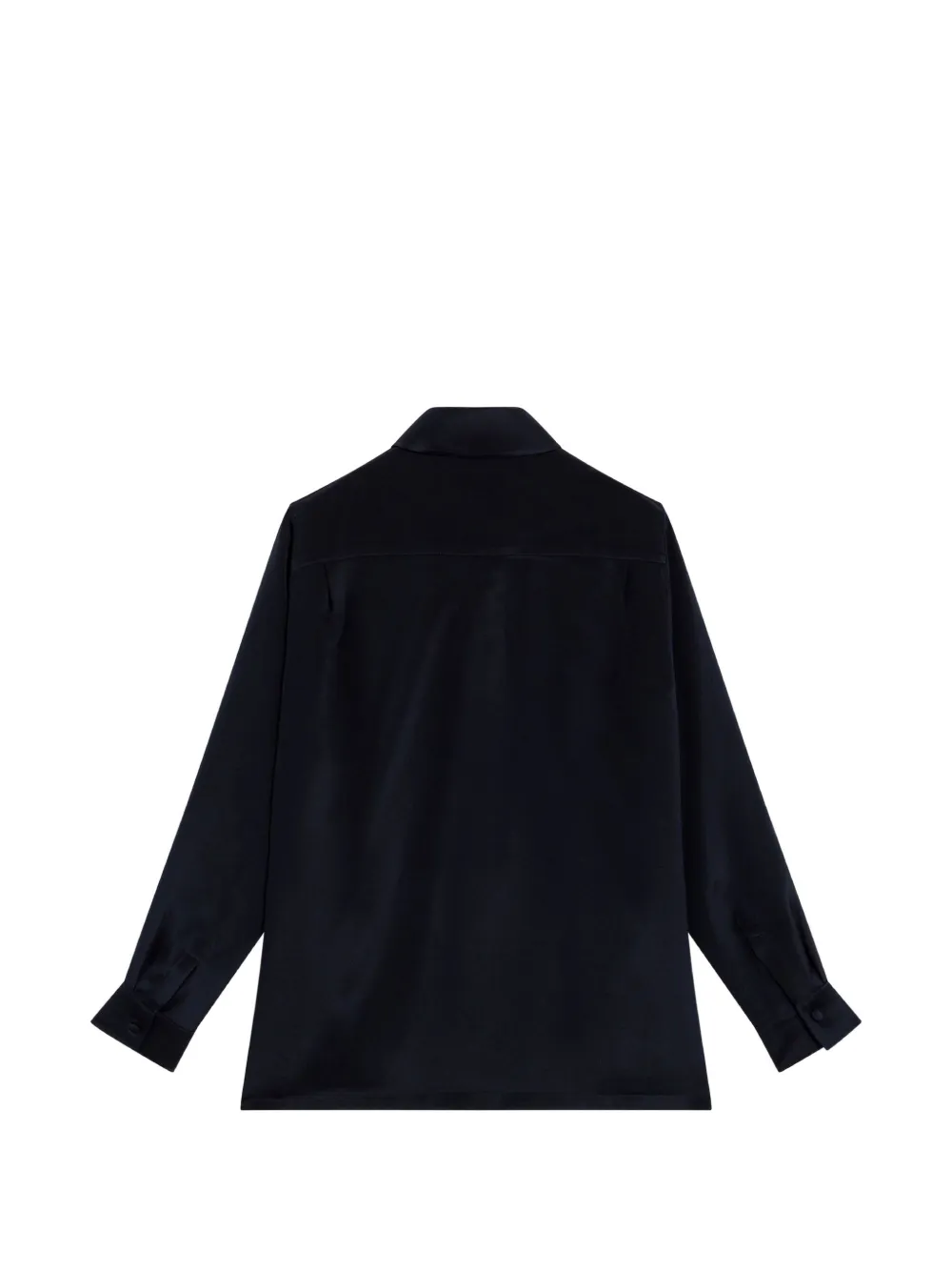 Max Mara silk crepe de chine shirt Blauw